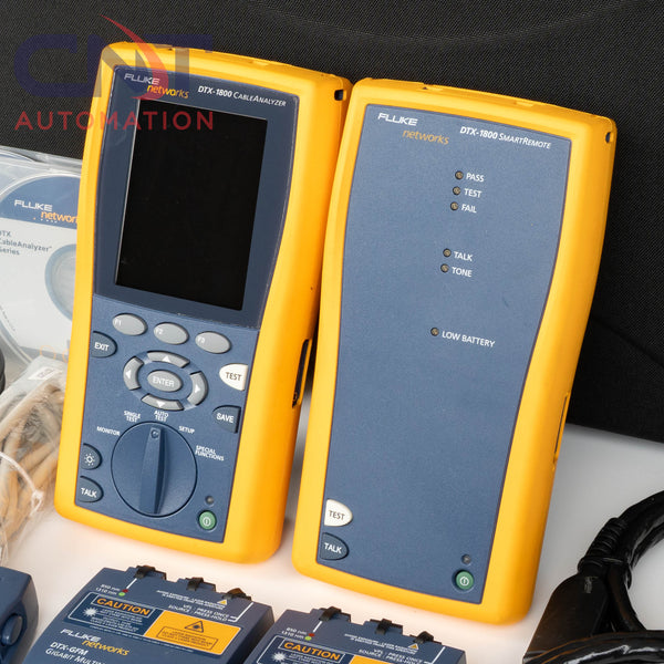 Fluke Networks DTX-1800 DTX Cable Analyzer & Smart Remote W DTX-GFM Fiber Module