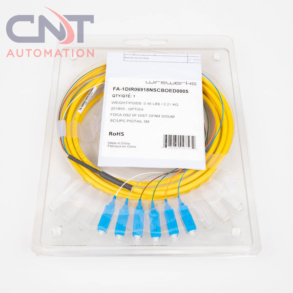 Wirewerks FOCA OS2 6F DIST SC/UPC Fiber Pigtail 900um OFNR 5M FA-1DIR06918