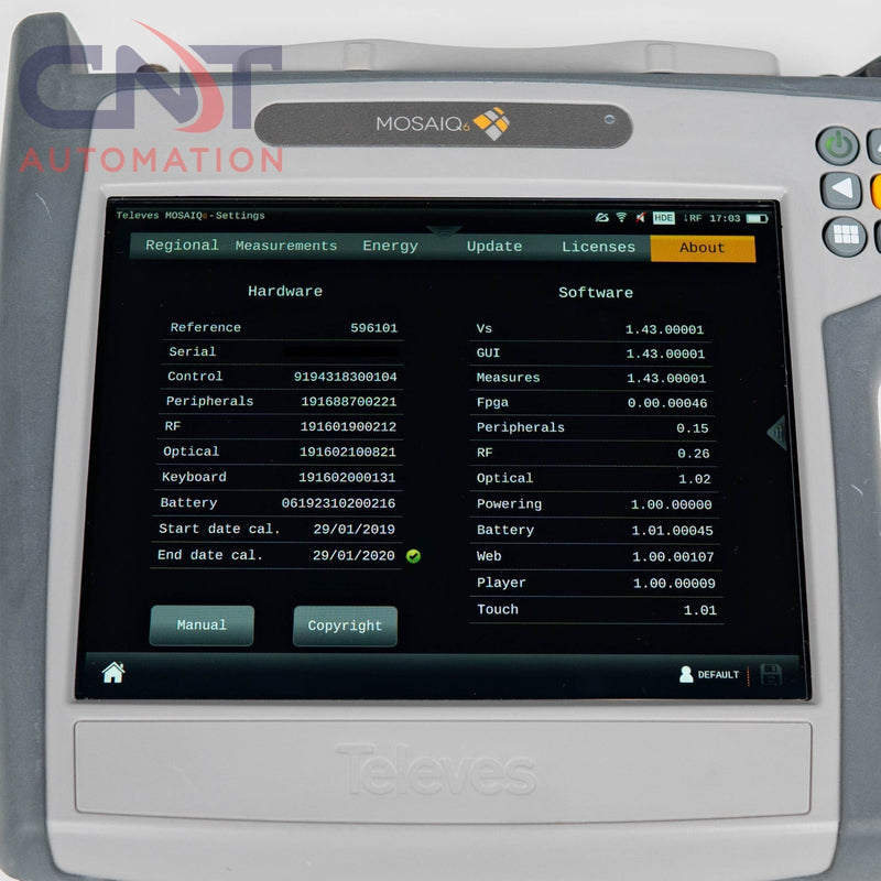 Televes MOSAIQ6 Spectrum / Signal Analyzer Meter DVB-T/T2/S/S2+C CI+FO