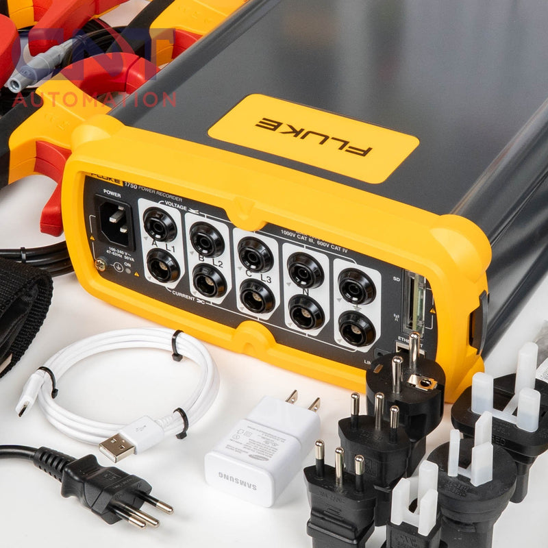 Fluke 1750 Three-Phase Power Recorder 1000V CAT III, 600V CAT IV W/ SAMSUNG Tab3
