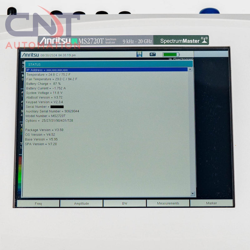 Anritsu MS2720T Spectrum Master Handheld RF Spectrum Analyzer 9kHz - 20GHz