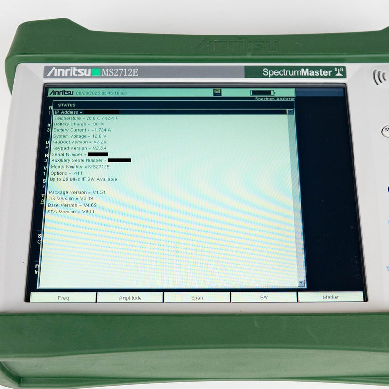 Anritsu MS2712E Spectrum Master Compact Handheld Analyzer 9 kHz to 4 GHz