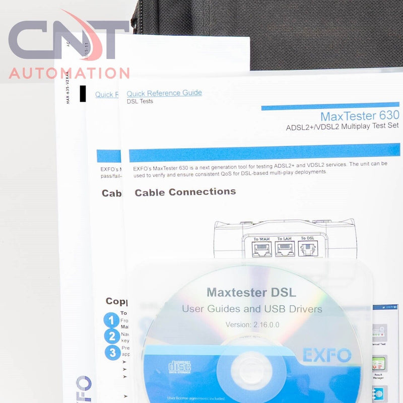 EXFO MaxTester MAX-635-V2XAA Tester VDSL2 Copper xDSL and Gfast Test Lead
