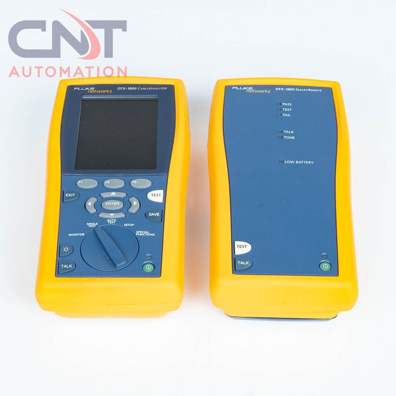 Fluke Networks DTX-1800 DTX Cable Analyzer & Smart Remote W/ DTX-SFM & DTX-MFM