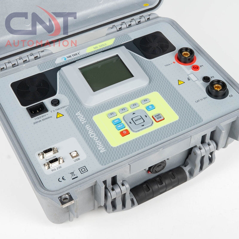 Metrel MI 3252 MicroOhm 100A Portable Low Resistance Ohmmeter