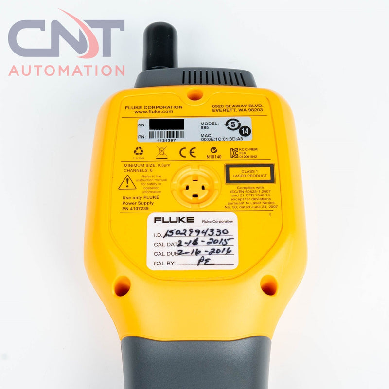 Fluke 985 6 Channel Air Quality Particle Counter Particle Size Range