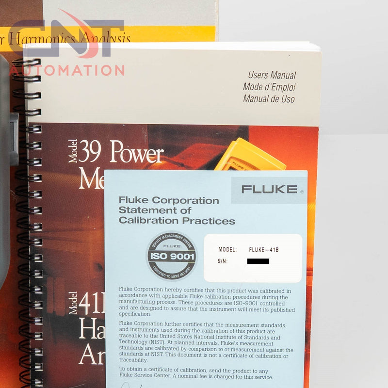 Fluke 41B Portable Harmonics Analyzer for Power Quality Measurement