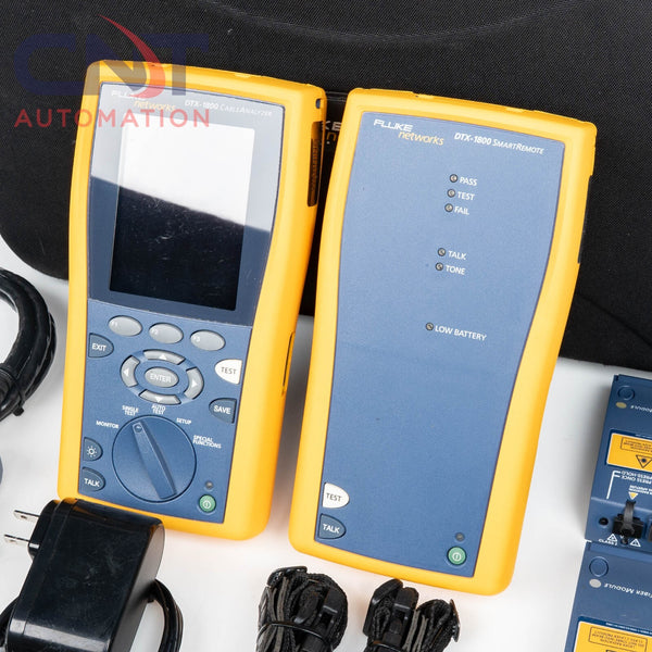 Fluke Networks DTX-1800 DTX Cable Analyzer & Smart Remote W/ DTX-SFM & DTX-MFM