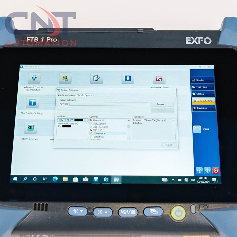 EXFO FTB-1 V2 PRO FTB-720C OTDR IOLM FTBx-8870 NetBlazer W/ FIP-430B Fiber Probe