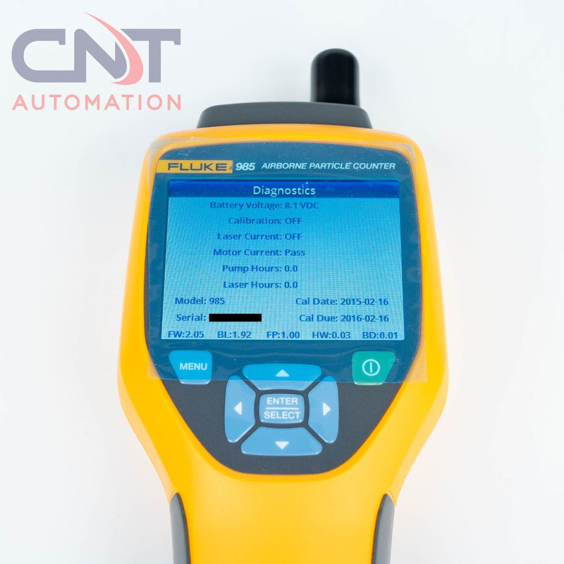 Fluke 985 6 Channel Air Quality Particle Counter Particle Size Range