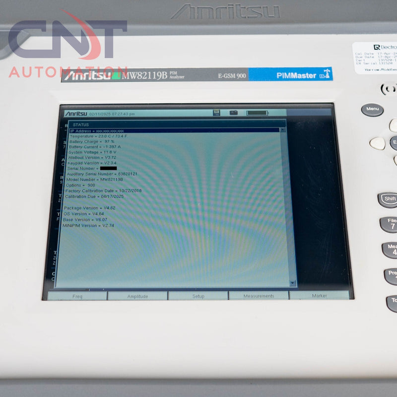 Anritsu MW82119B PIM Master E-GSM 900 Passive Intermodulation PIM Tester Opt 900