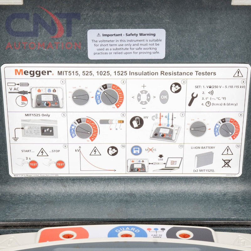 Megger MIT515 5kV DC Insulation Resistance Tester Megohmmeter
