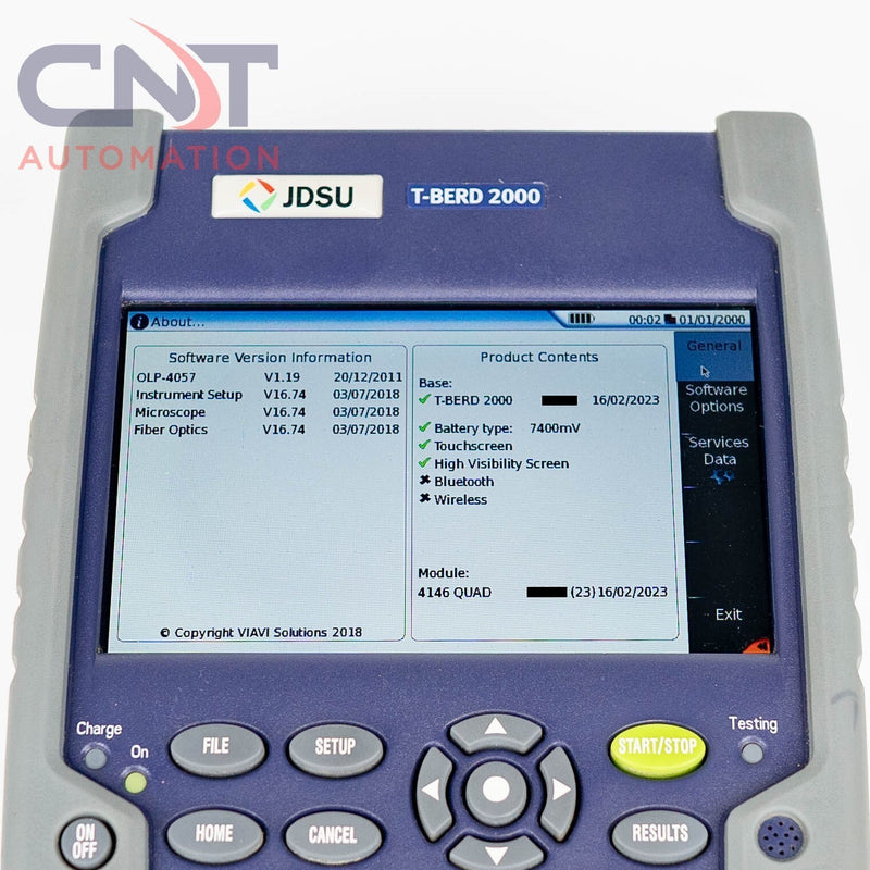 JDSU Viavi T BERD MTS 2000 QUAD 4146 OTDR Modular Test Platform