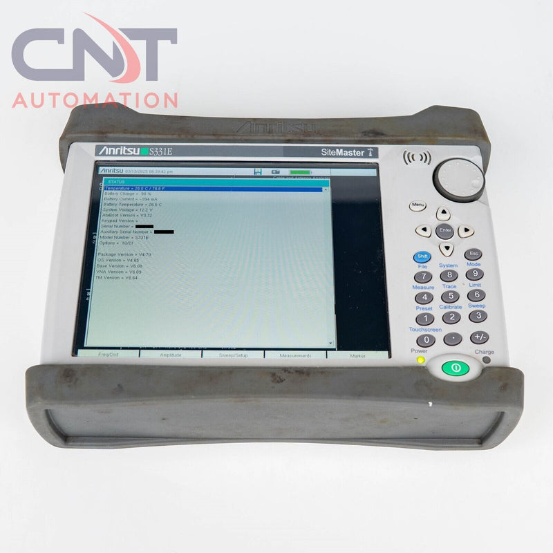 Anritsu S331E Site Master 2Mhz - 4Ghz Compact Cable & Antenna Analyzer Opt 10/21