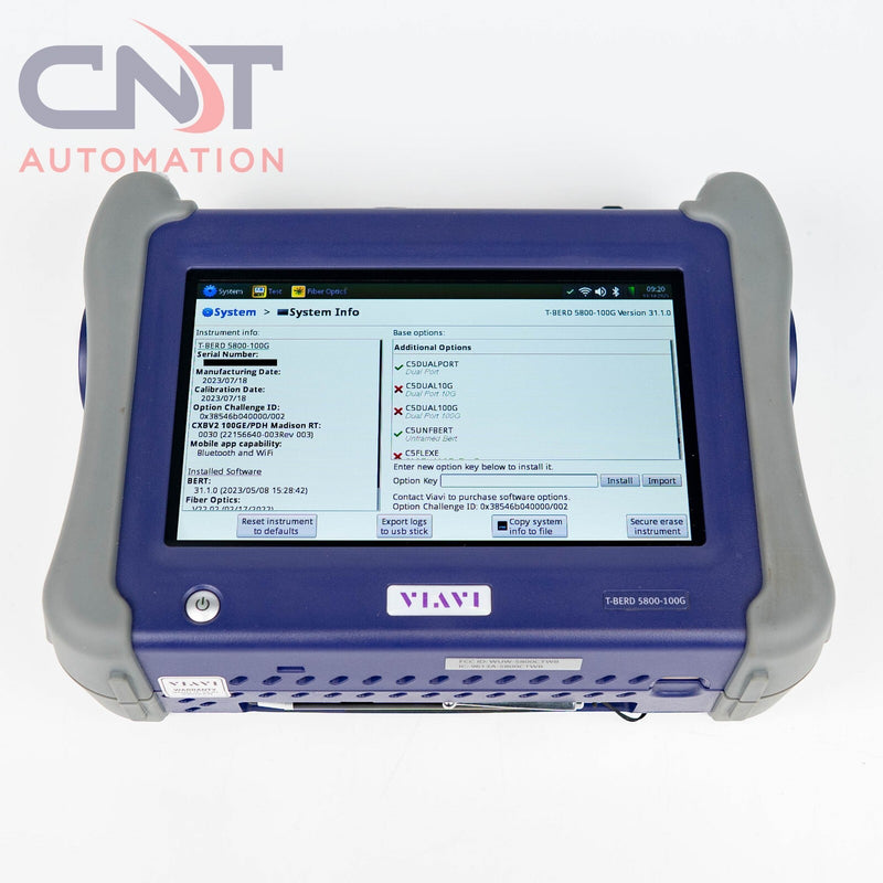 VIAVI T-BERD 5800-100G Dual Port All-in-one Network & Fiber Tester W/Microscope