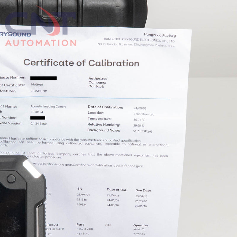 Crysound CRY8124 Handheld Advanced Acoustic Imaging Camera (200 mics, 2k-100khz)