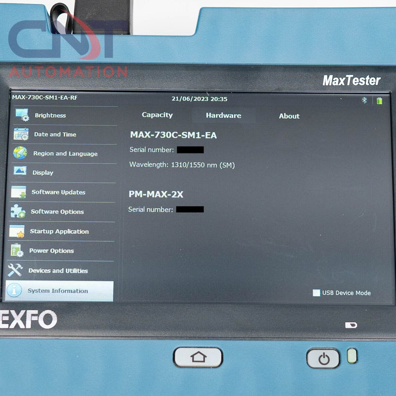 Exfo MaxTester 730C OTDR 1310nm 1550nm MAX-730C-SM1-EA PM-MAX-2X
