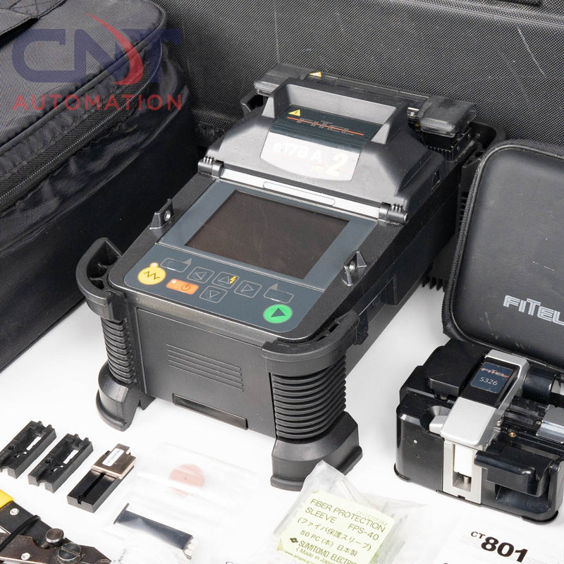 Fitel S178A v2 Fusion Splicer SM MM Fiber Core Alignment With S326 Cleaver S178