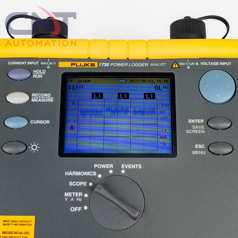 Fluke 1735 Three-Phase Power Quality Data Logger And Energy Analyzer