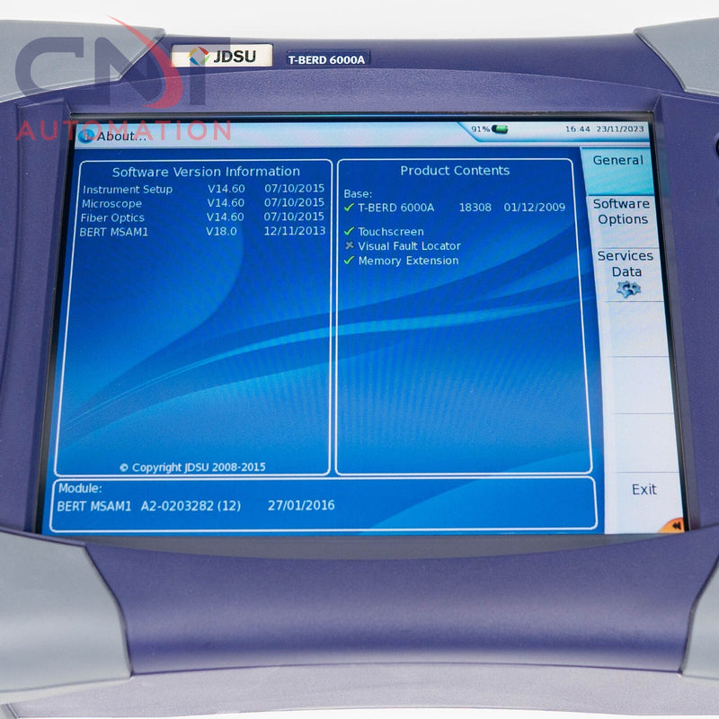 JDSU T-BERD 6000A BERT MSAM C0404 Compact Network Test Platform