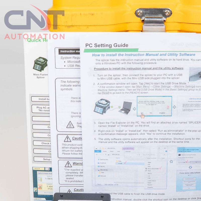 AFL Fujikura 90R Mass Ribbon Fiber Fusion Splicer, CT-50 Cleaver & RS03 Stripper