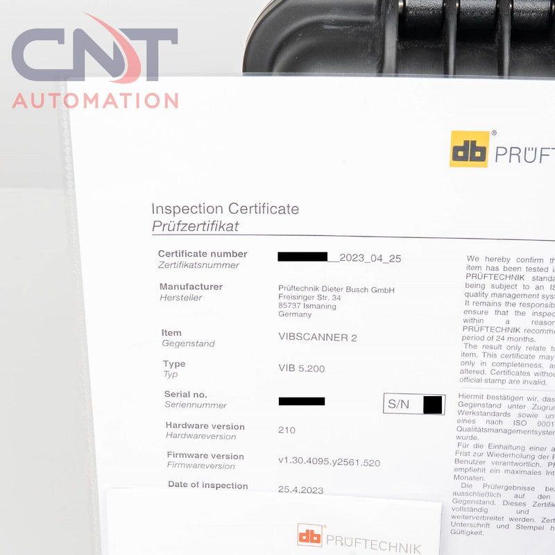 Pruftechnik VibScanner 2 II Triaxle 3 Channel Vibration Analyzer With Omnitrend