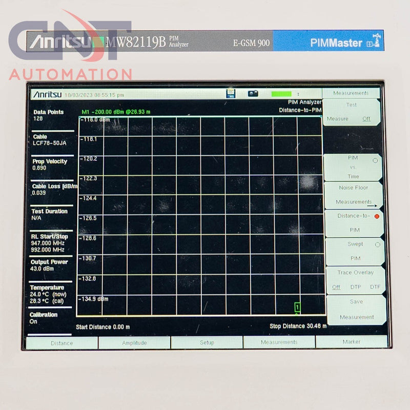 Anritsu MW82119B PIM Master E-GSM 900 Passive Intermodulation (PIM) Analyzer