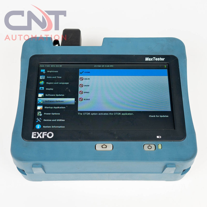 Exfo MaxTester 730C OTDR 1310nm 1550nm MAX-730C-SM1-EA PM-MAX-2X