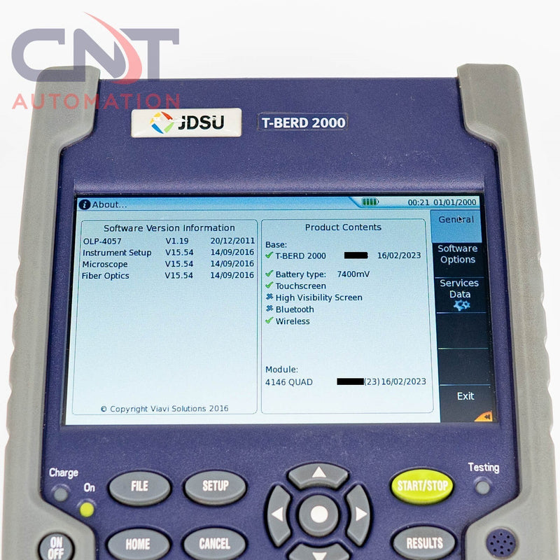 JDSU Viavi T-BERD MTS 2000 4146 QUAD Handheld OTDR Modular Test Platform