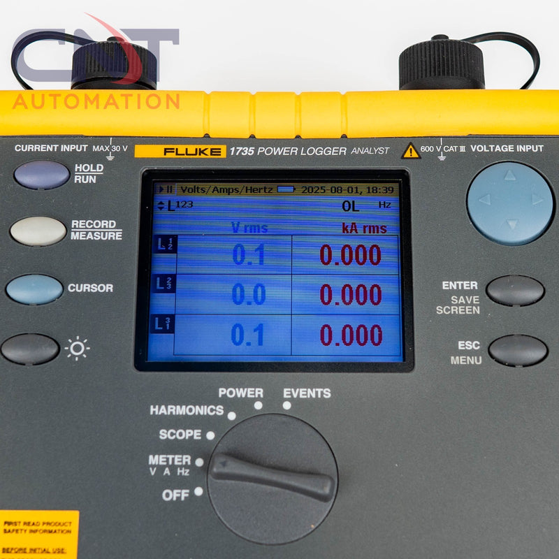 Fluke 1735 Three-Phase Power Quality Data Logger And Energy Analyzer