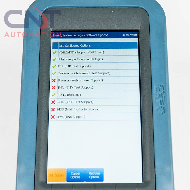 EXFO MaxTester MAX-635-V2XAA Tester VDSL2 Copper xDSL and Gfast Test Lead