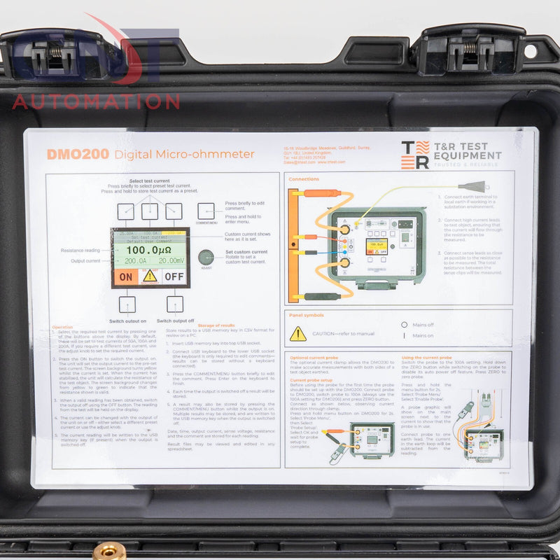 T&R Test Equipment DMO200 High Current Digital Micro-Ohmmeter