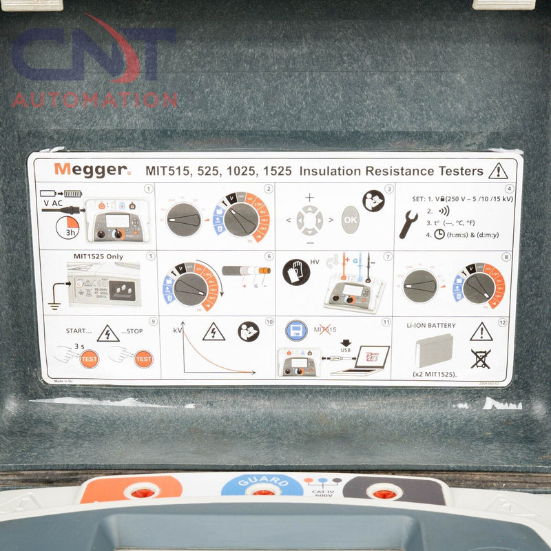 Megger MIT525 5 kV Diagnostic Insulation Resistance Tester 5000V 10TΩ CAT IV