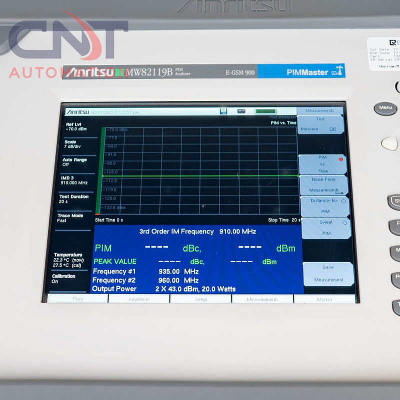 Anritsu MW82119B PIM Master E-GSM 900 Passive Intermodulation PIM Tester Opt 900