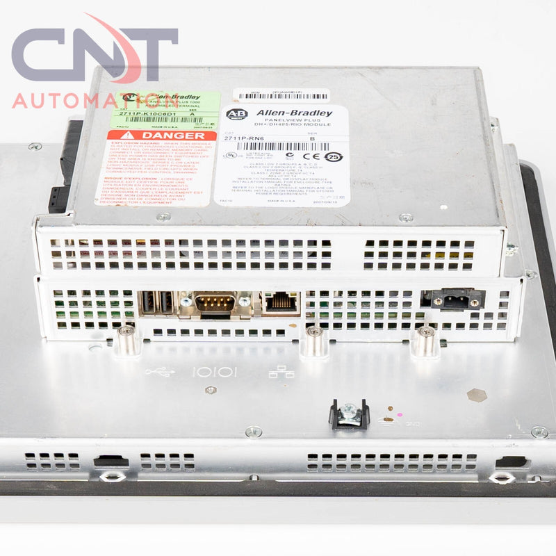 Allen Bradley PanelView Plus 1000 HMI 2711P-K10C6D1  2711P-RN6 DH+/DH485/RIO AB