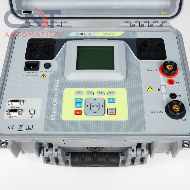 Metrel MI 3252 MicroOhm 100A Portable Low Resistance Ohmmeter