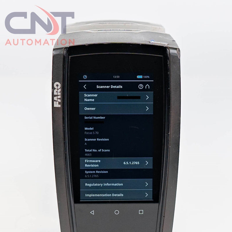 Faro Focus S70 3D Terrestrial Laser Scanner With High Level Carbon Fiber Tripod