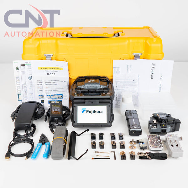 Fujikura 90R Mass Ribbon Fiber Fusion Splicer with CT-50 Cleaver and RS03 Hot Jacket Stripper