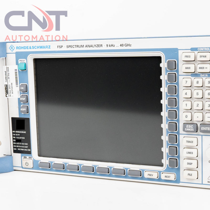 Rohde & Schwarz FSP40 Spectrum Analyzer (9 kHz – 40 GHz)