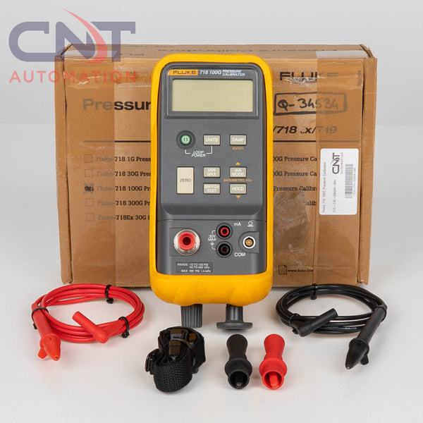 Fluke 718-100G 100 PSI Pressure Calibrator with Built-In Pump and mA Loop Tester