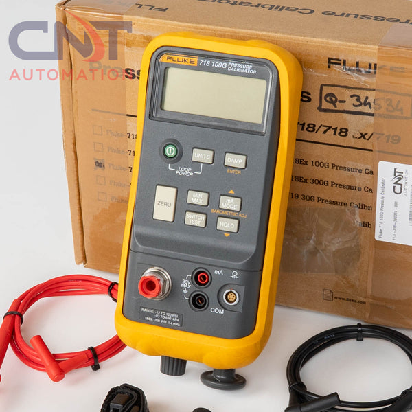 Fluke 718-100G 100 PSI Pressure Calibrator with Built-In Pump and mA Loop Tester