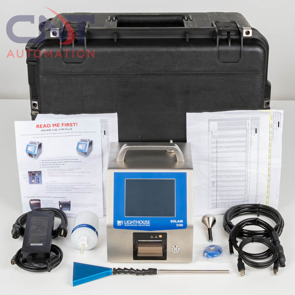 Lighthouse SOLAIR 3100 Airborne Particle Counter 0.3- 25.0µm 1.0 CFM Touch Screen