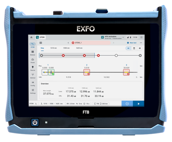 EXFO FTB Lite 750C – Connected Metro and Long-haul OTDR